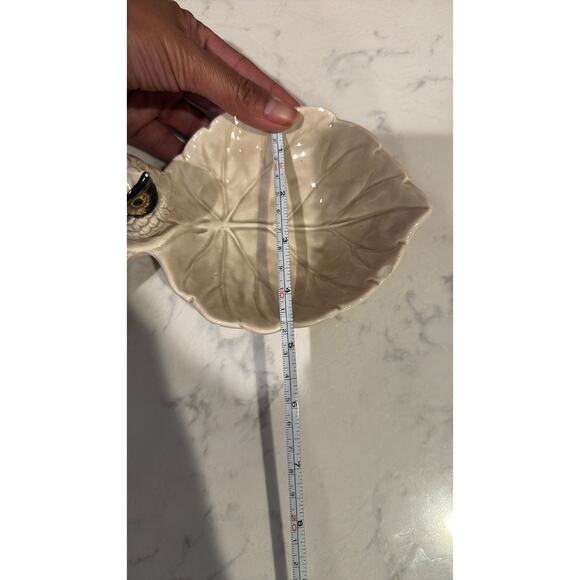 vintage Otagiri owl leaf design relish or snack tray trinket bowl mid century - Picture 10 of 11